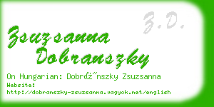 zsuzsanna dobranszky business card